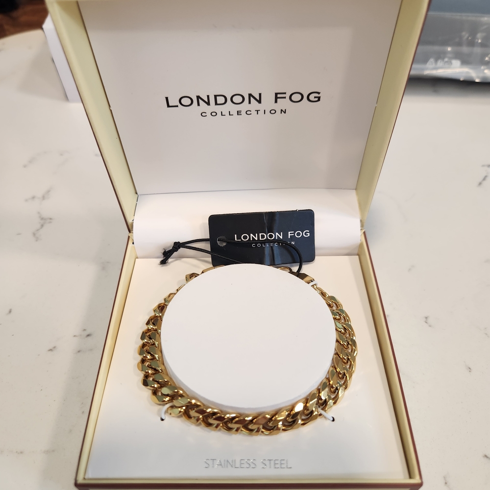 London Fog Gold-Tone Chain Bracelet